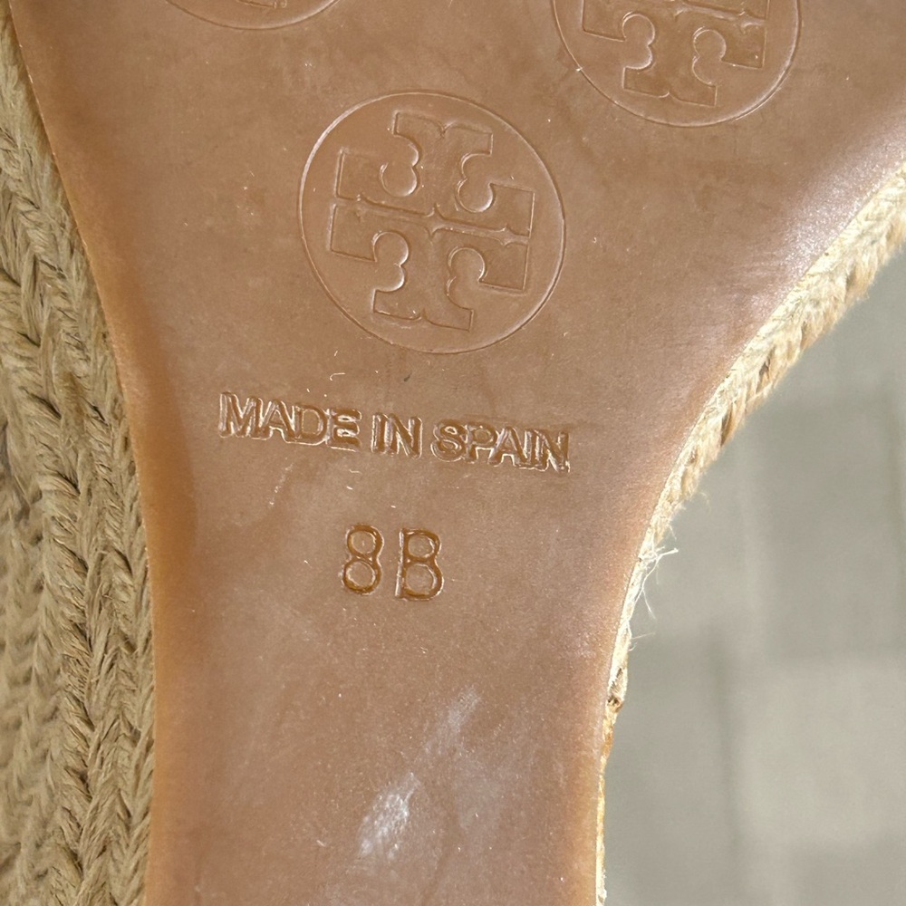 Tory Burch Jackie Canvas Bow Espadrille Wedge Pumps - Picture 8 of 16